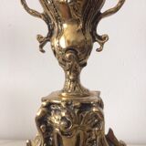 Pair of baroque bronze chandeliers