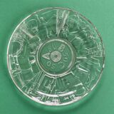 Mid Century glass ABC Plate, S.J. Thomassen for Leerdam Glass factory centerpiece
