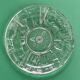 Mid Century glass ABC Plate, S.J. Thomassen for Leerdam Glass factory centerpiece