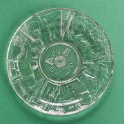 Mid Century glass ABC Plate, S.J. Thomassen for Leerdam Glass factory centerpiece