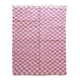 Tapis à damier rose - 292 x 217 cm