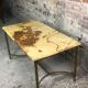 Coffee table in brass and onyx vintage 1960
