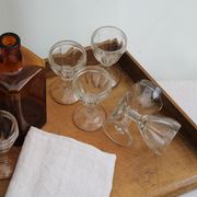 Set of 6 old shot glasses