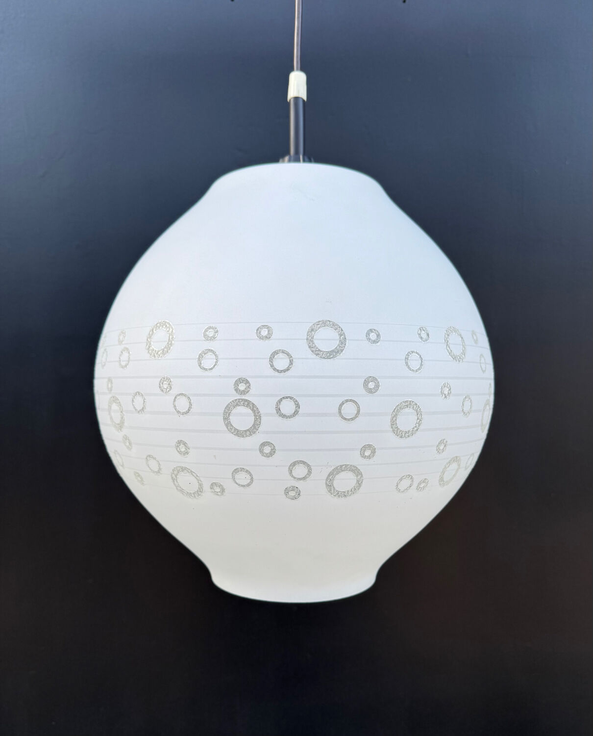 70s bubble glass pendant light