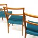 Quatre chaises de salle à manger danoises des années 1960 par Johannes Andersen pour Bernhard Pedersen