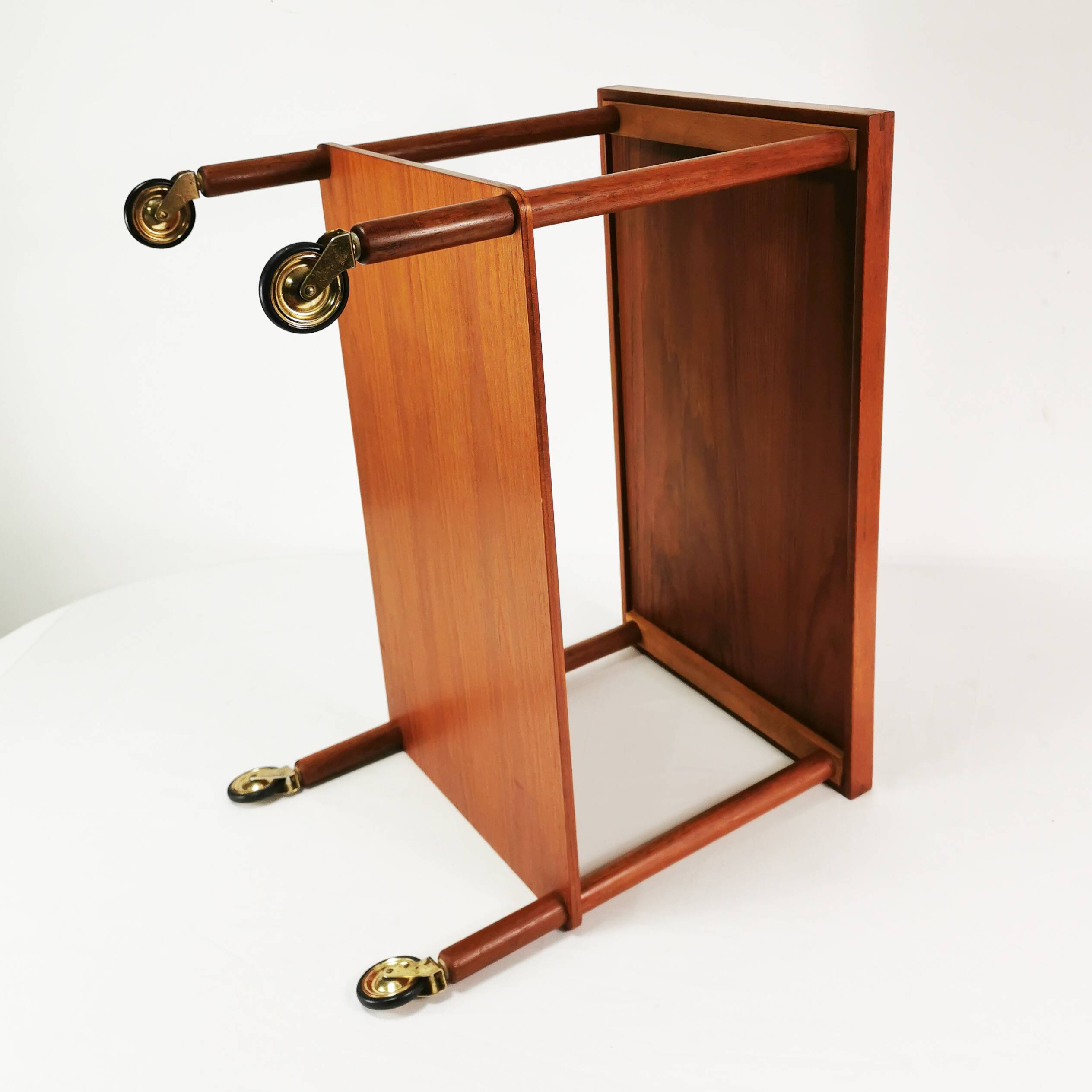 Mobile teak table mid century, denmark, 1960s.