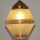 Art Deco ceiling light in yellow and gold glass and brass, France