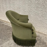 Pair of vintage green toad armchairs