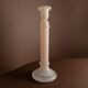 Murano pink Scavo glass candlestick - classic 1970s Italian candle holder, hand-made