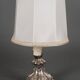 Louis XIV style 19th century silver or silver metal lamp with white lampshade