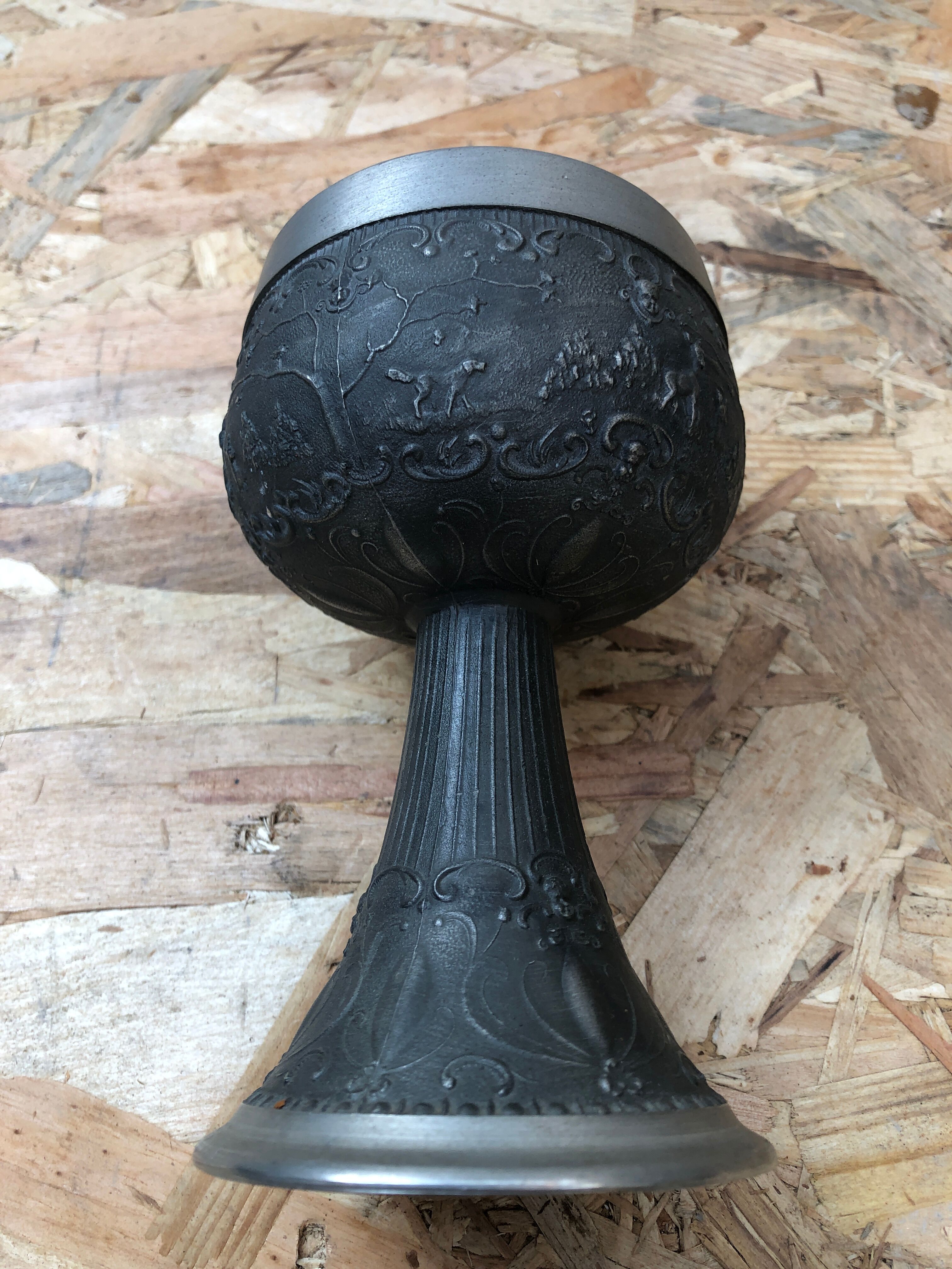 MILANO, Gobelet Médiéval, Verre Vert Nous Faisons Revivre L'histoire