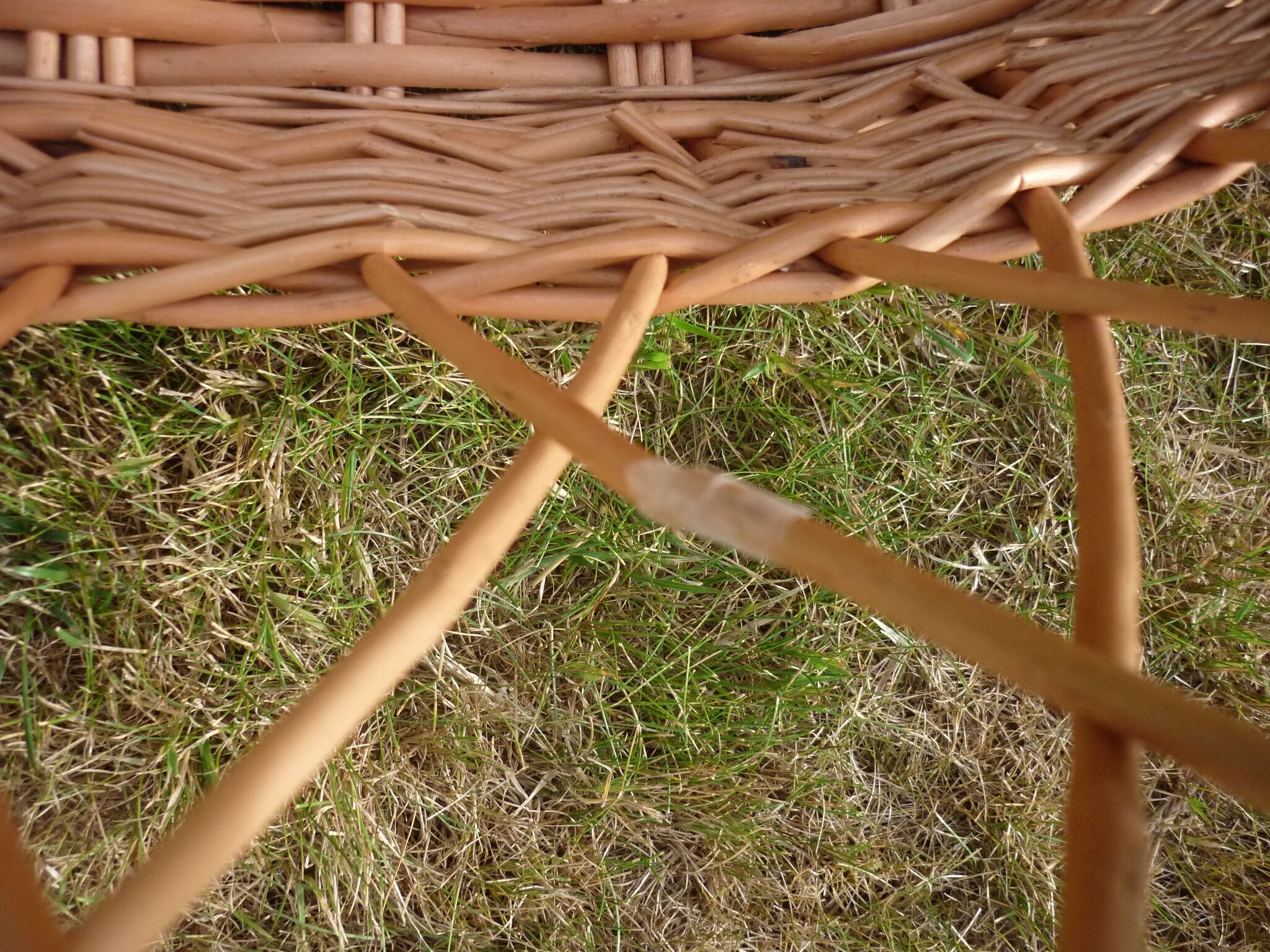 Vintage wicker and rattan with mattress and pads bassinet