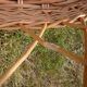Couffin vintage en osier et rotin avec matelas et garnitures