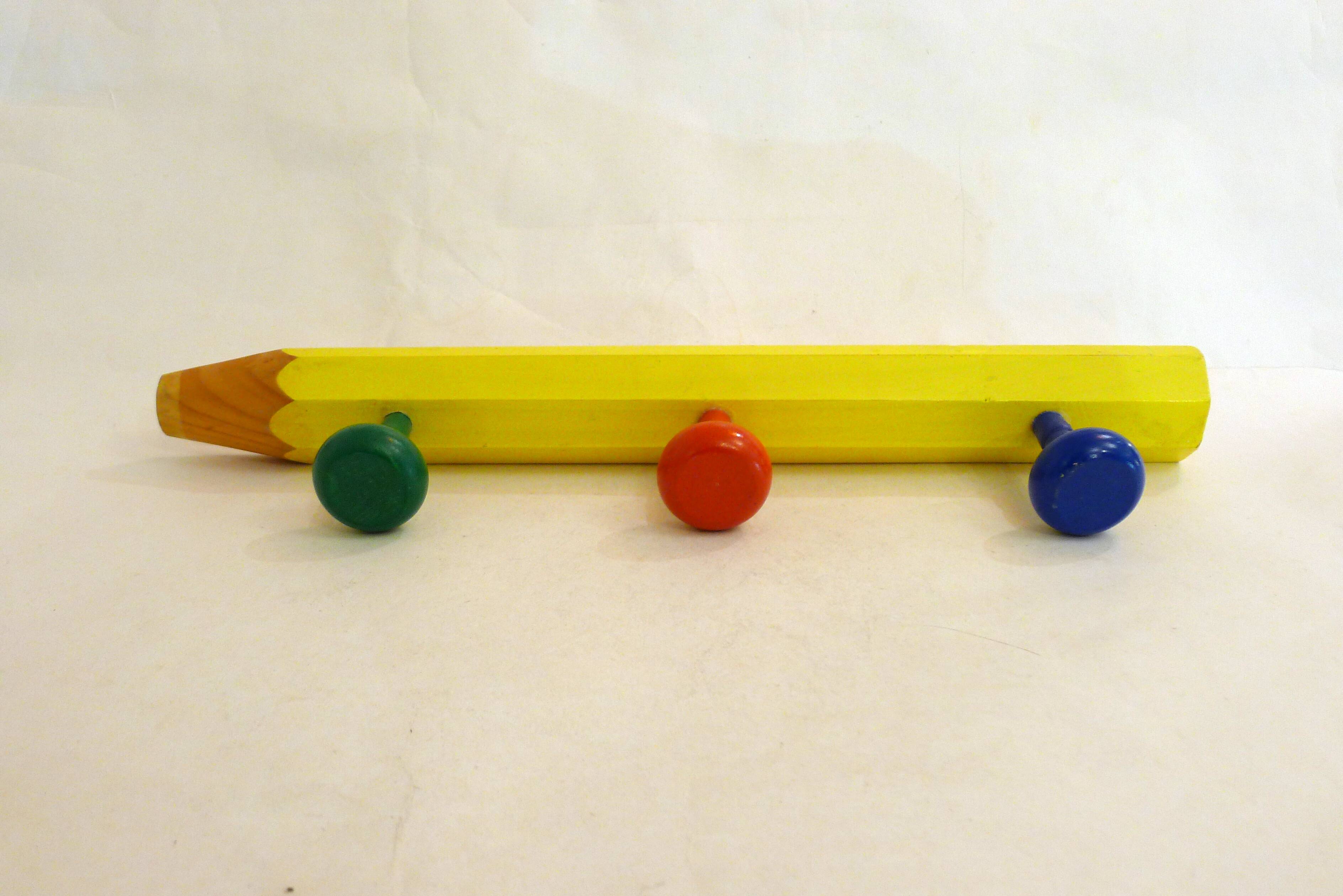 Wall hooks, colored pencil, 1980s