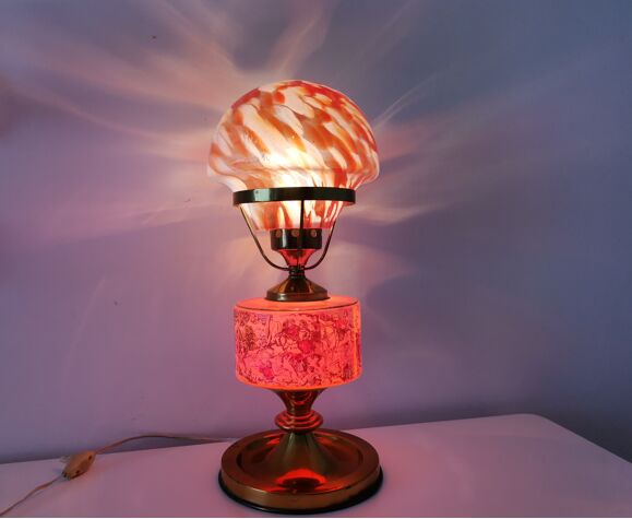 Murano Glass Unusual Table Lamp Vintage, Unusual Glass Lamp Shades
