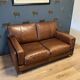 Beautiful buffalo leather 2-seater sofa