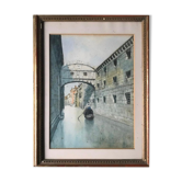 Aquarelle Venise le Pont des Soupirs 19ème siècle
