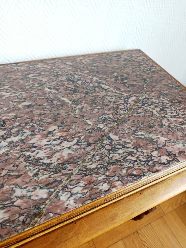 Table de milieu bureau marbre style Louis XVI
