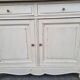 Patinated bathroom cabinet with marble 1940s