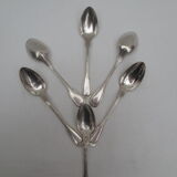 Series of 6 silver spoons of classic style