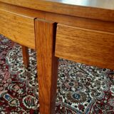 Scandinavian expandable vintage teak round table