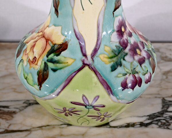 Vase en Faïence de Longchamp, Art Nouveau - 1900
