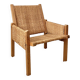 Vintage modernist straw armchair
