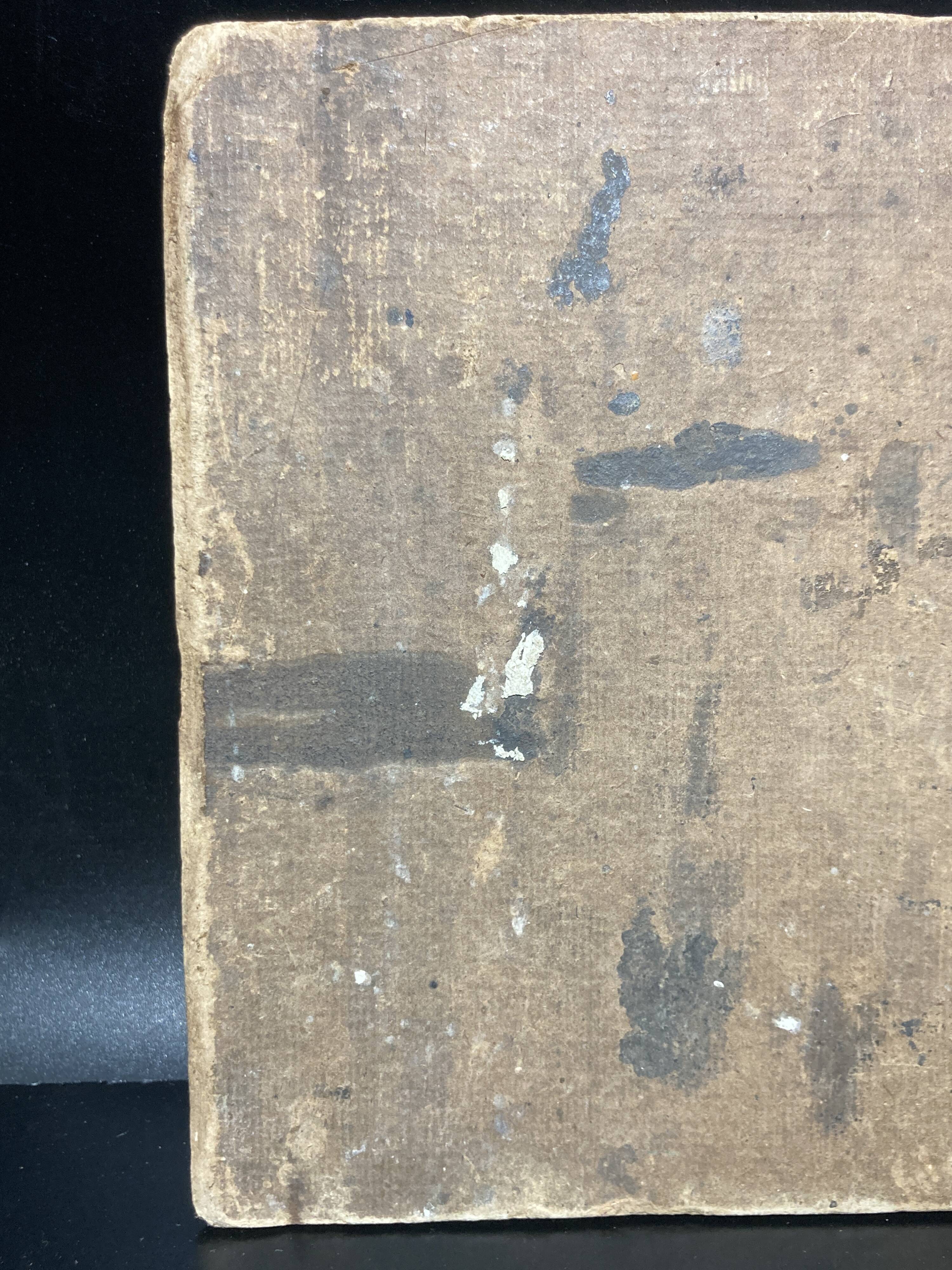 Oil on wood representation of camels.