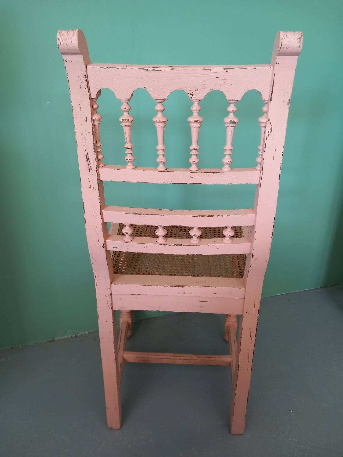Shabby cane chair