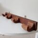 Antique wall coat rack folk art