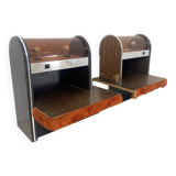 Pair of vintage 1970s Space Age bedside tables