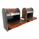 Pair of vintage 1970s Space Age bedside tables