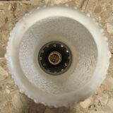 Bubble lamp in white plastic, plexiglass and aluminum from the 70s