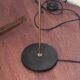 Lampe de sol Azucena Imbuto en laiton, Luigi Caccia Dominioni, milieu du siècle italien