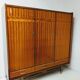 Vintage wooden wardrobe scandinavian style / compass feet spindles wardrobe