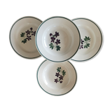 Lot de 4 assiettes La Violette