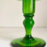 Vase en verre soufflé vert