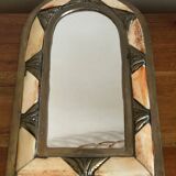 Small brass and bone mirror