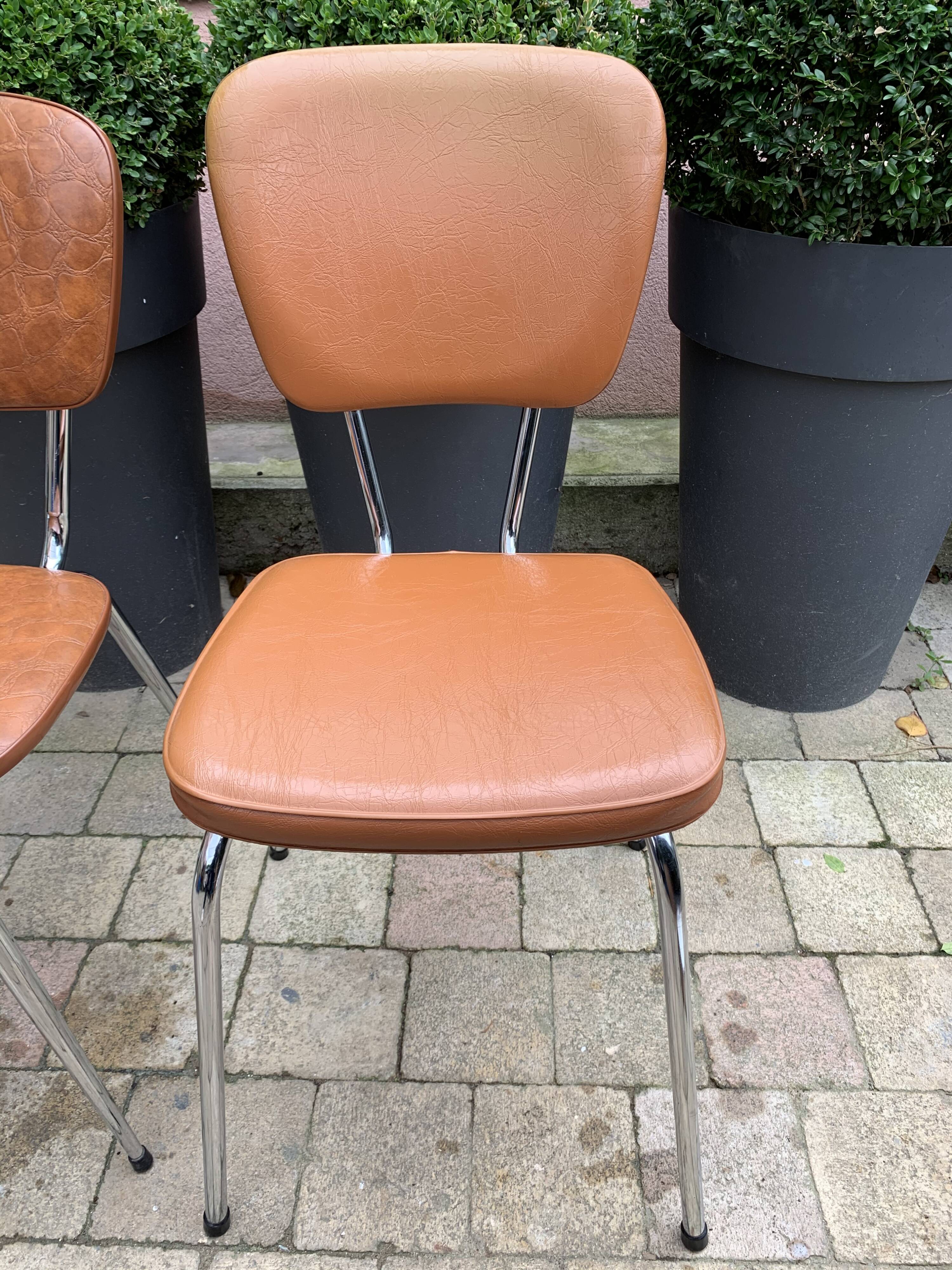 Skai chairs and vintage chrome
