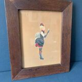 Belle époque watercolor drawing, signed P.Cartier, 1867