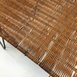 Rattan and metal coffee table by Raoul Guys