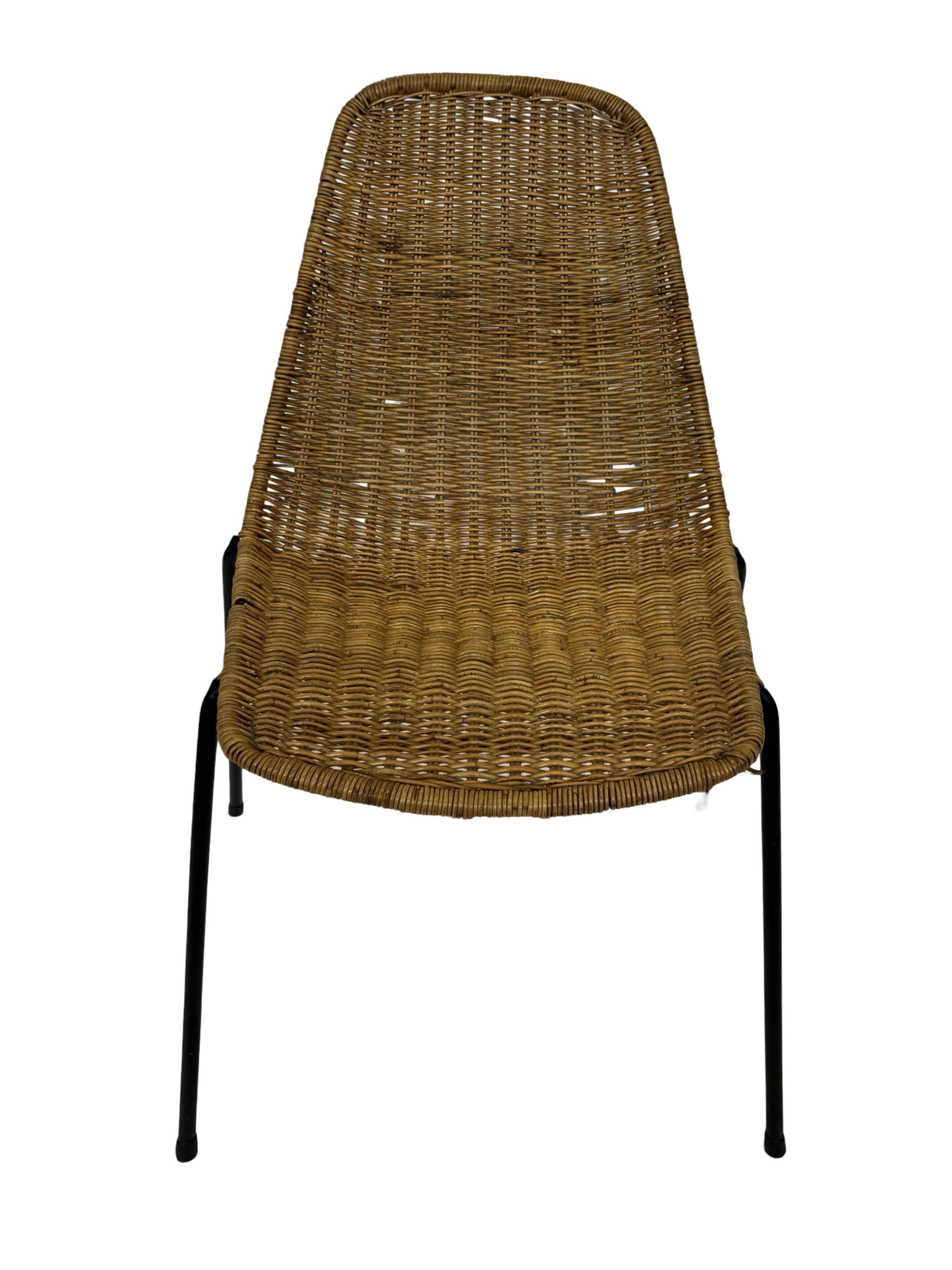 Vintage Rattan Chair Office Chair Gian Franco Legler 1950’S