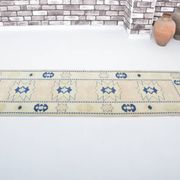 Beige And Blue Oushak Runner Rug sku 3324