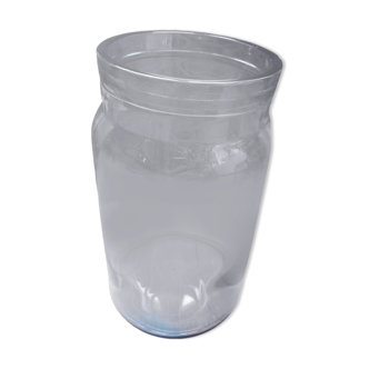 Blue glass jar