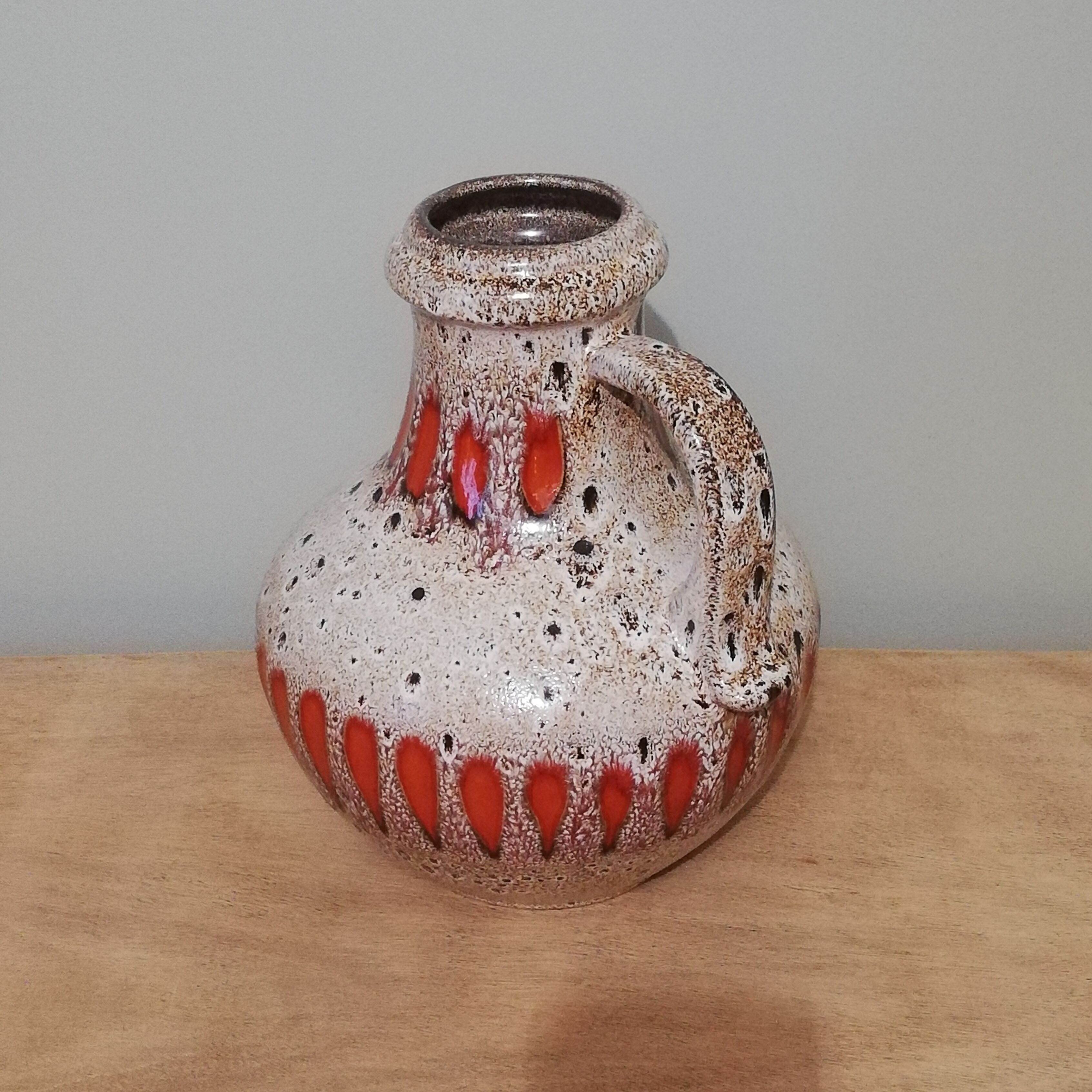 Vase west germany Scheurich Keramik fat lava