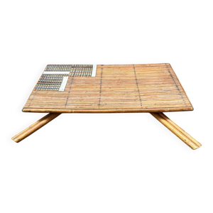 table à thé en rotin - capron