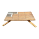 Rattan and ceramic coffee table by Roger Capron