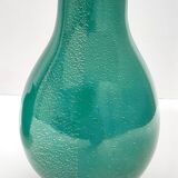 Green Cased Alga Glass Vase with Gold Leaf by Tomaso Buzzi for Venini