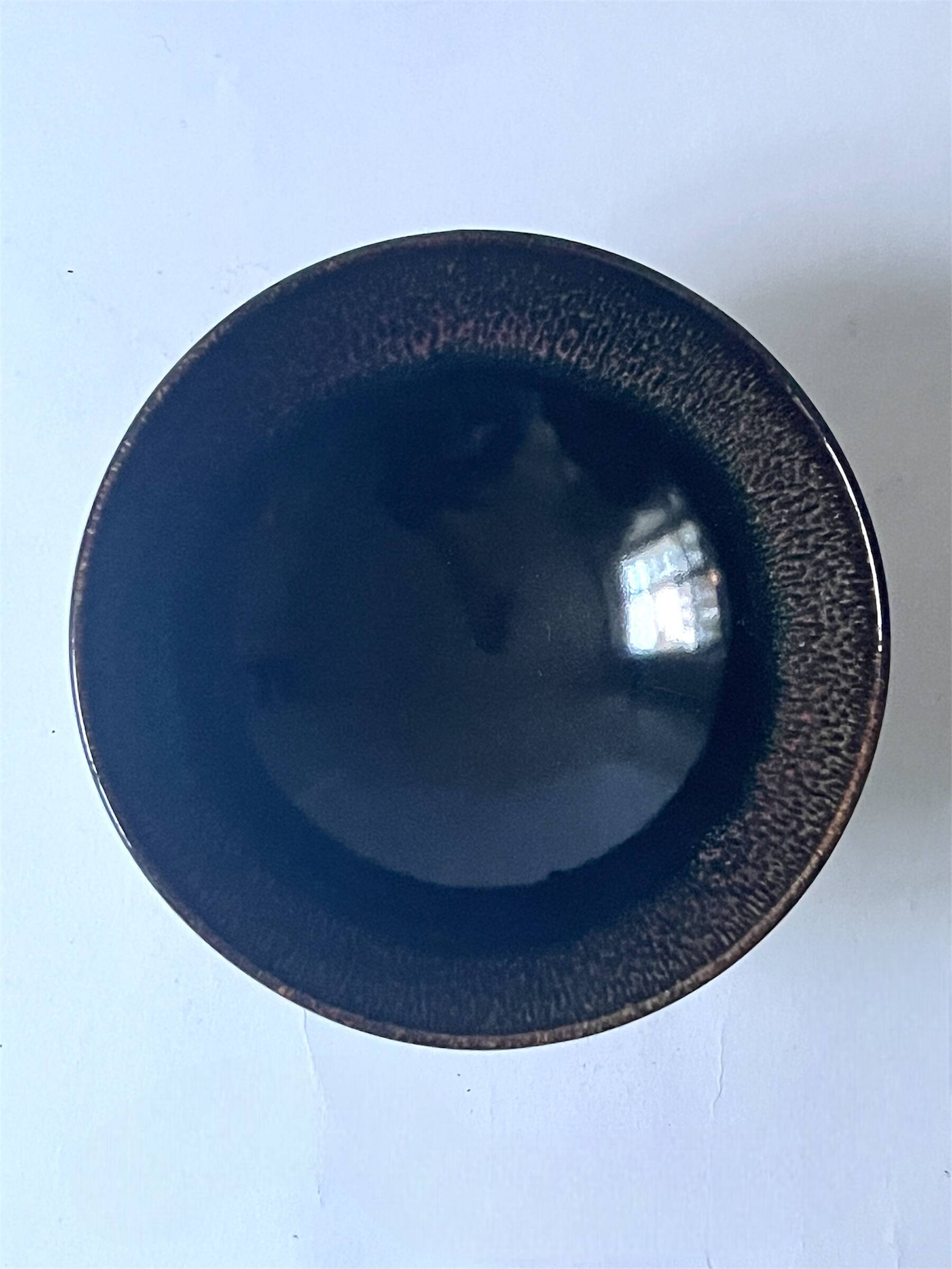 Footed ceramic glazed catchall, French design circa 1970.