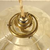 60s glass pendant light
